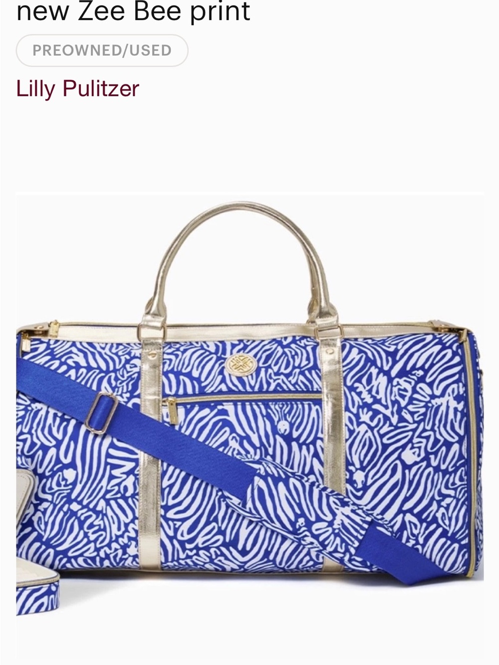 Lilly Pulitzer Garment Bag/Weekender Duffel